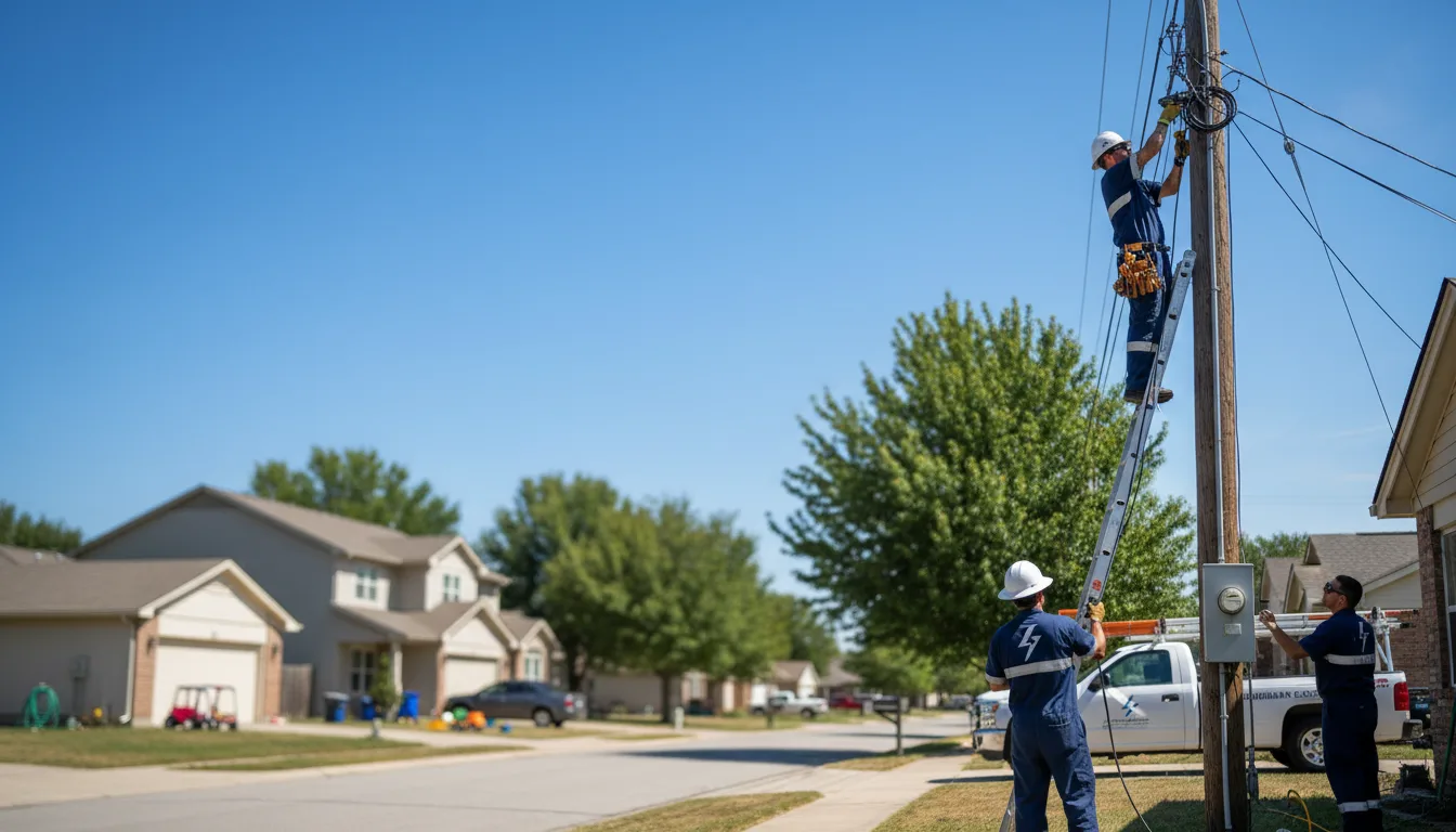 Residential electrician providing installation services in Alleyton, TX